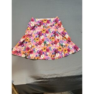 Dona Jo Pink Floral Daisy Skort/Skirt S‎ Colorful, Artsy